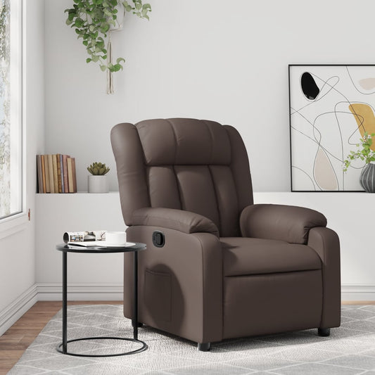 Poltrona Reclinabile Marrone in Similpelle | homemem39