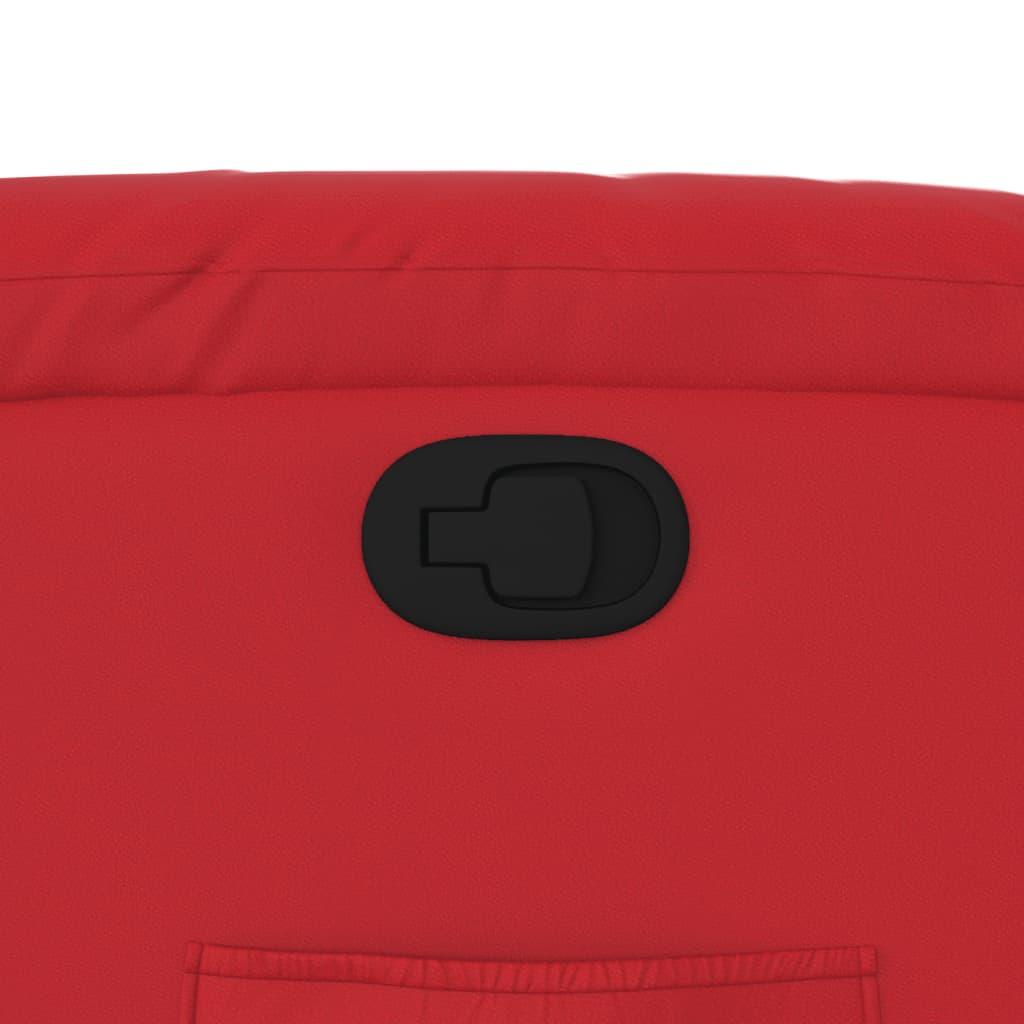 Poltrona Reclinabile Rossa in Similpelle - homemem39