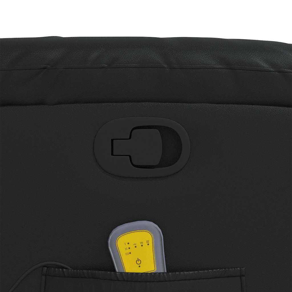 Poltrona Massaggiante Reclinabile Nera in Similpelle - homemem39