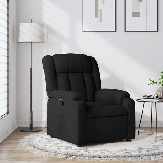 Poltrona Reclinabile in Tessuto Nero | homemem39
