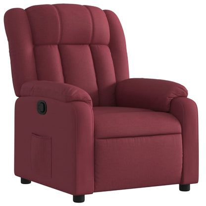 Poltrona Reclinabile in Tessuto Rosso Vino | homemem39