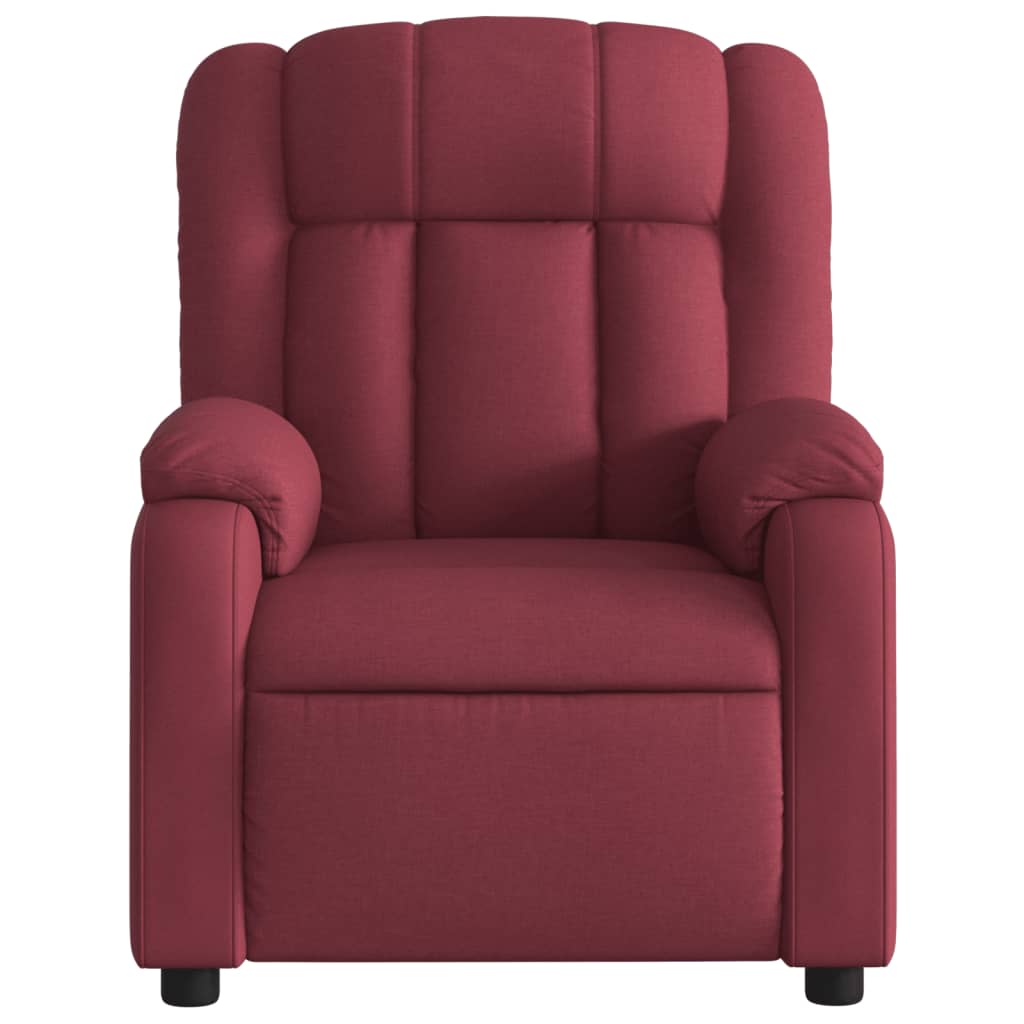 Poltrona Reclinabile in Tessuto Rosso Vino | homemem39