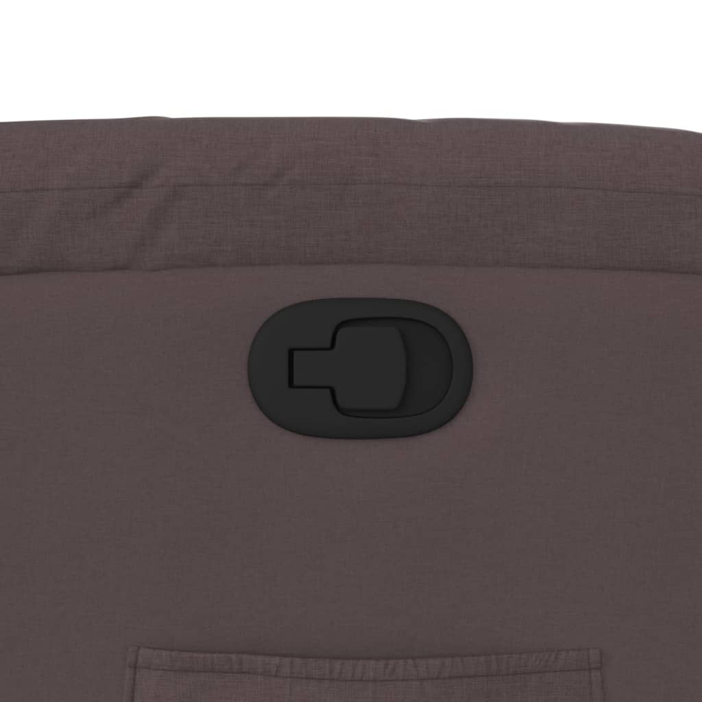 Poltrona Reclinabile Marrone Scuro in Tessuto - homemem39