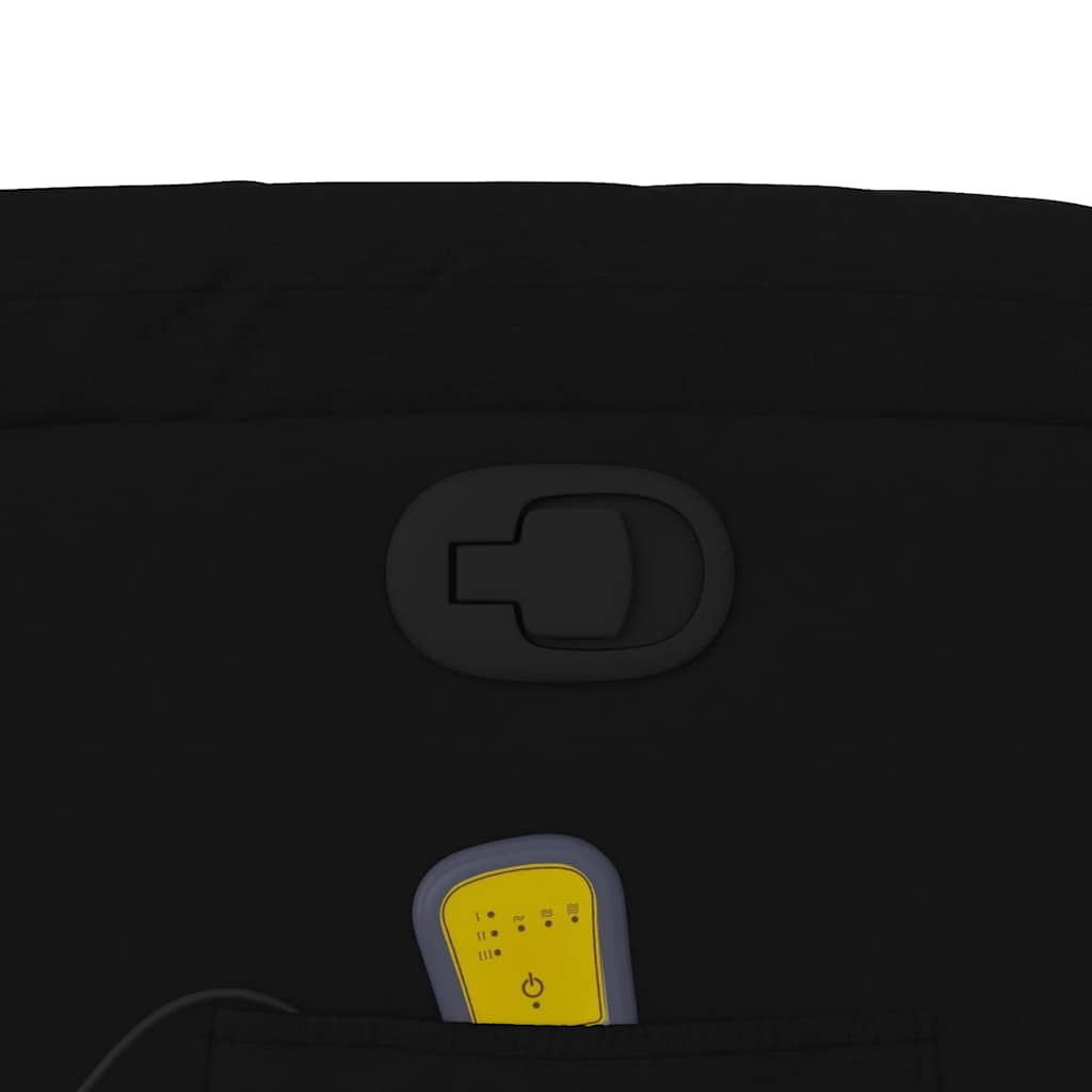 Poltrona Massaggiante Reclinabile Nera in Tessuto - homemem39