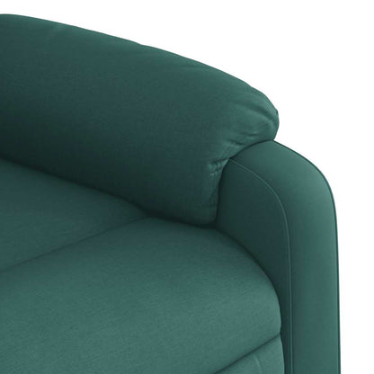 Poltrona Massaggiante Reclinabile Verde Scuro in Tessuto | homemem39