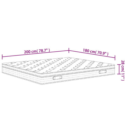 Materasso a Molle Insacchettate Medio Plus 180x200 cm - homemem39