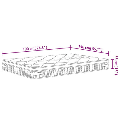 Materasso a Molle Insacchettate Medio Plus 140x190 cm - homemem39