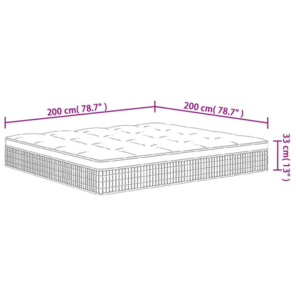 Materasso a Molle Insacchettate Medio Plus 200x200 cm