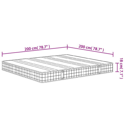 Materasso a Molle Bonnel Medio 200x200 cm - homemem39