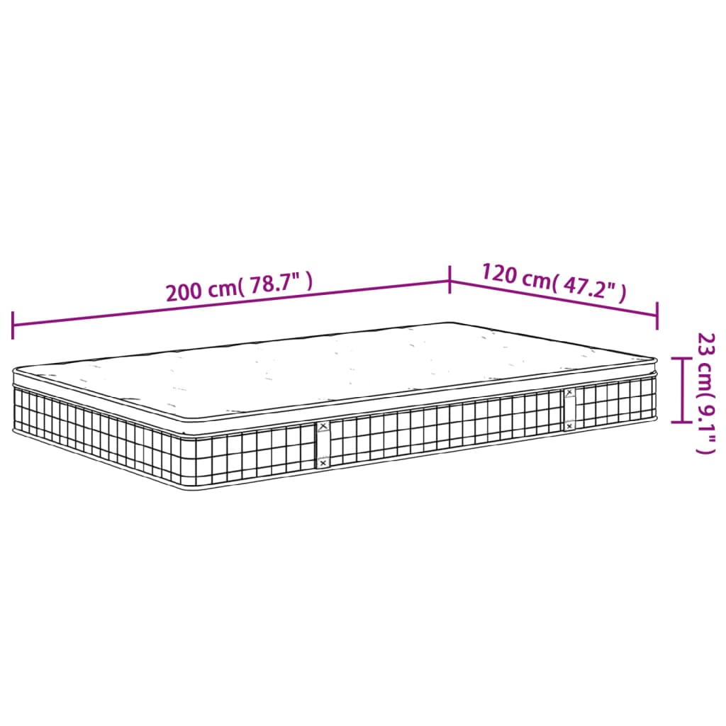 Materasso a Molle Bonnel Medio 120x200 cm - homemem39