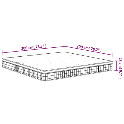 Materasso a Molle Bonnel Medio 200x200 cm King Size - homemem39