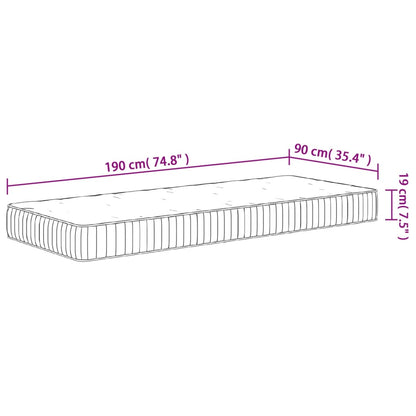 Materasso a Molle Insacchettate Medio 90x190 cm Single Size - homemem39