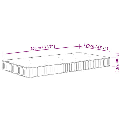 Materasso a Molle Insacchettate Medio 120x200 cm