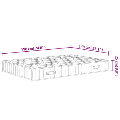 Materasso a Molle Insacchettate Medio Rigido 140x190 cm - homemem39