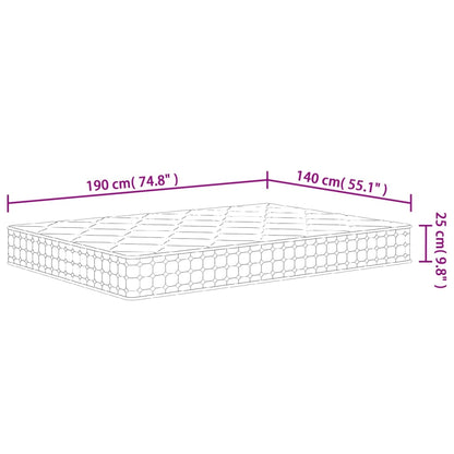 Materasso a Molle Insacchettate Medio Rigido 140x190 cm - homemem39