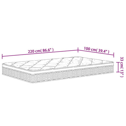 Materasso a Molle Insacchettate Medio Plus 100x220 cm