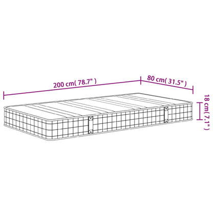 Materasso a Molle Bonnel Medio 80x200 cm