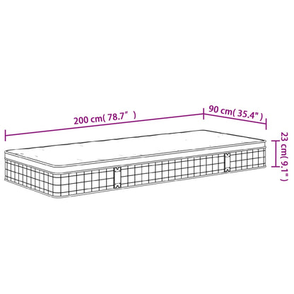 Materasso a Molle Bonnel Medio 90x200 cm - homemem39