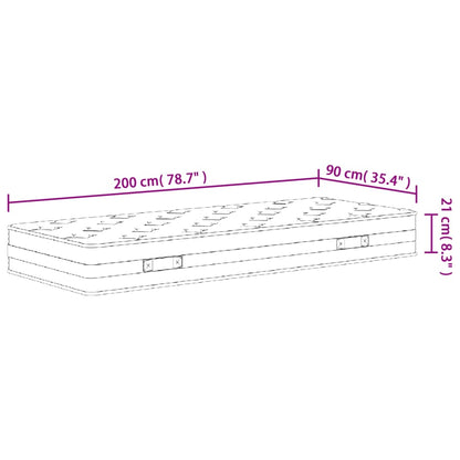 Materasso a Molle Bonnel Medio 90x200 cm - homemem39