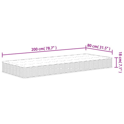 Materasso a Molle Bonnel Medio 80x200 cm