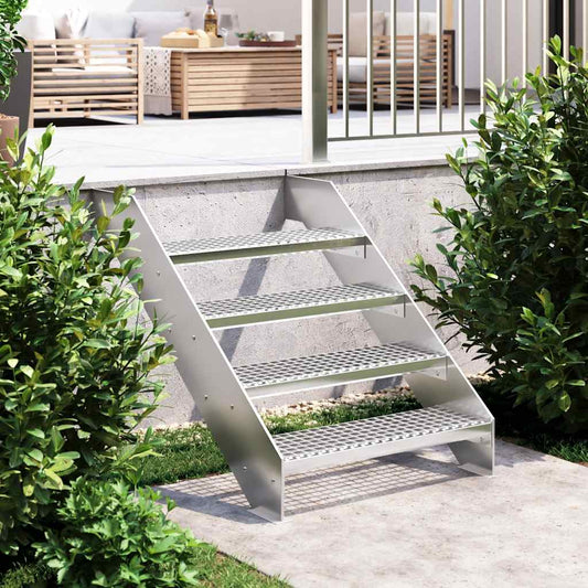Gradino in Griglia 70x24x7 cm Acciaio Zincato | homemem39