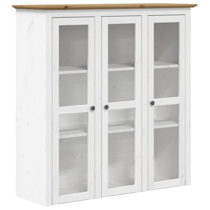 Credenza BODO 115,5x43x200,5 cm Massello Pino Bianco e Marrone - homemem39
