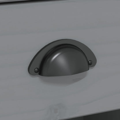 Credenza BODO 115,5x43x200,5 cm Legno Massello di Pino Grigio