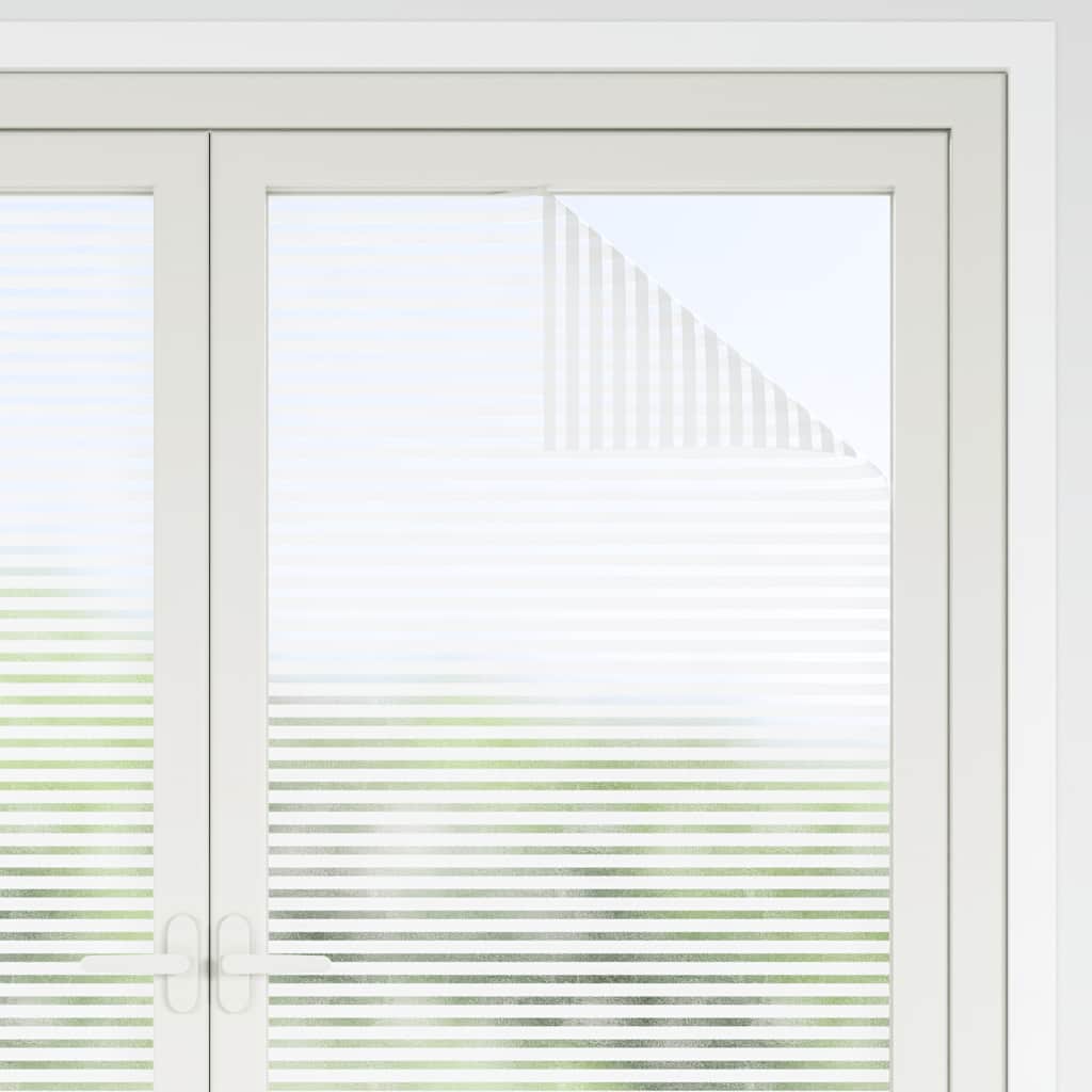 Pellicole per Finestre Design Smerigliato a Strisce in PVC