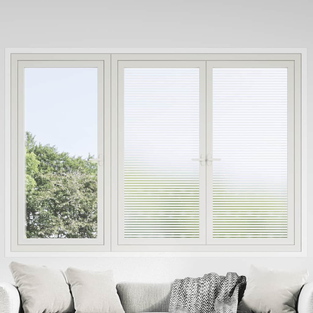 Pellicole per Finestre Design Smerigliato a Strisce in PVC | homemem39