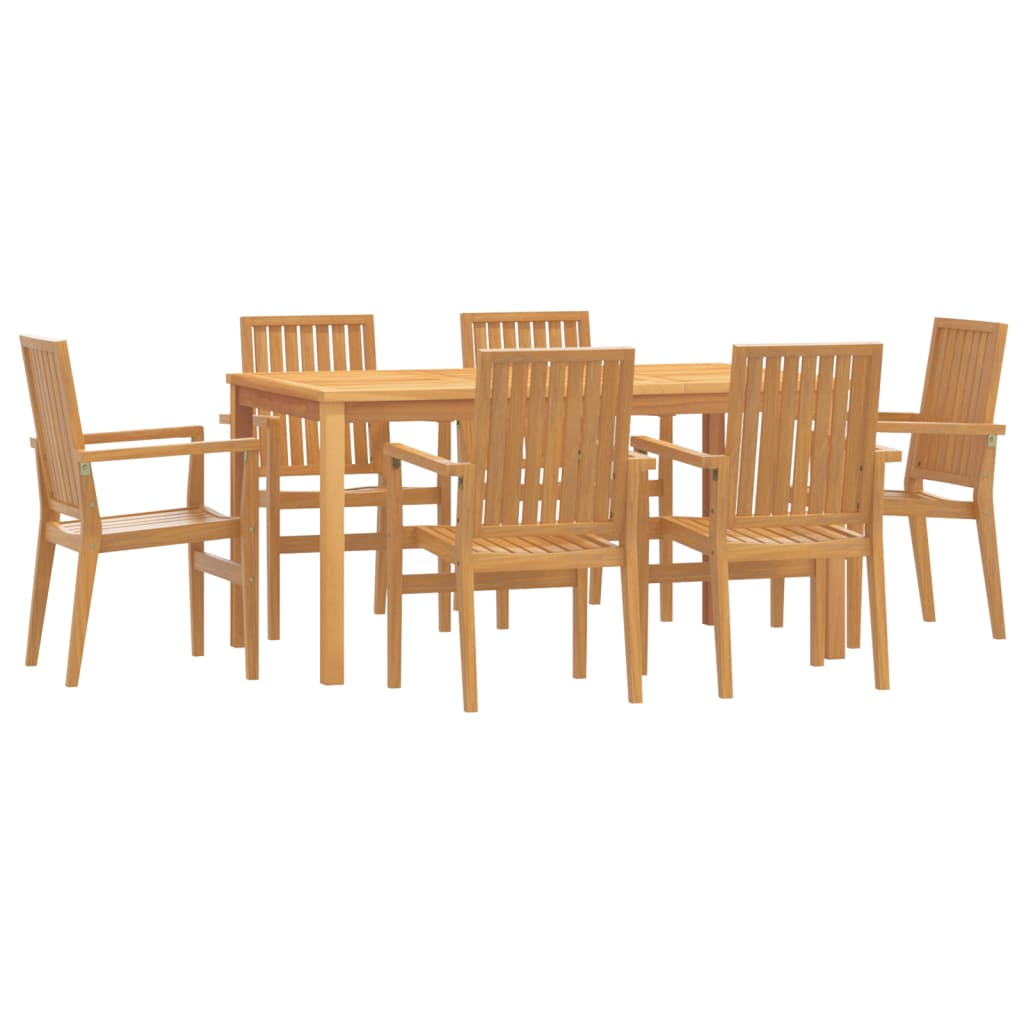 Set da Pranzo da Giardino 7 pz in Legno Massello di Teak | homemem39