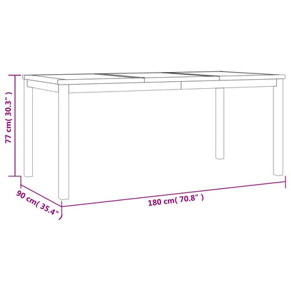 Set da Pranzo da Giardino 7 pz in Legno Massello di Teak | homemem39