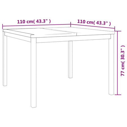 Set da Pranzo per Giardino 3 pz in Legno Massello di Teak | homemem39