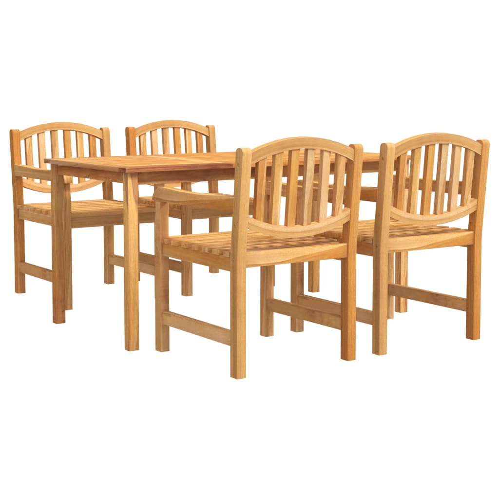 Set da Pranzo per Giardino 5 pz in Legno Massello di Teak | homemem39