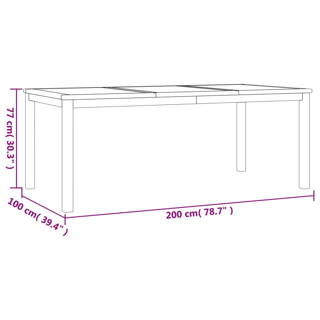 Set da Pranzo da Giardino 7 pz in Legno Massello di Teak | homemem39