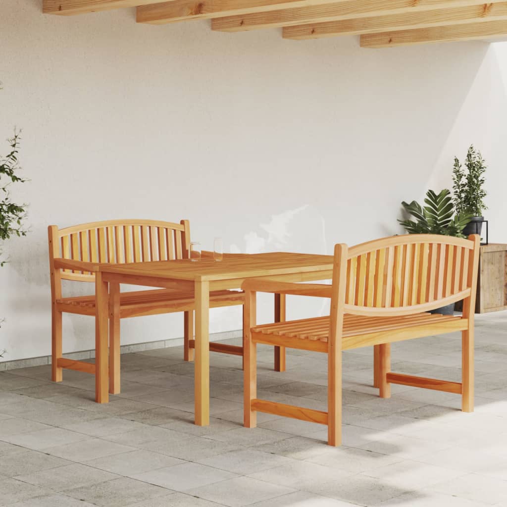 Set da Pranzo per Giardino 3 pz in Legno Massello di Teak | homemem39