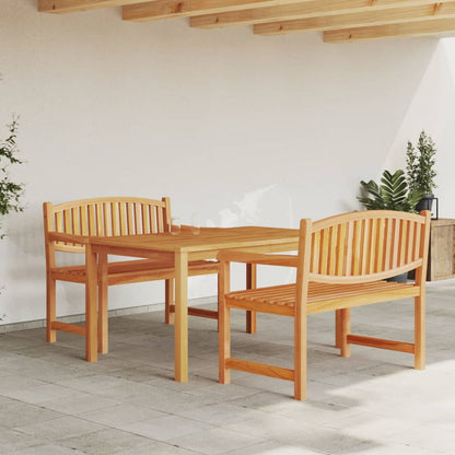 Set da Pranzo per Giardino 3 pz in Legno Massello di Teak | homemem39