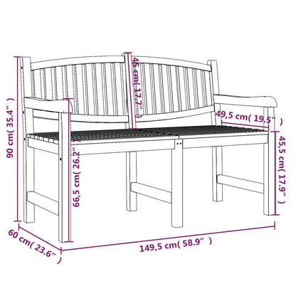 Set da Pranzo per Giardino 3 pz in Legno Massello di Teak | homemem39