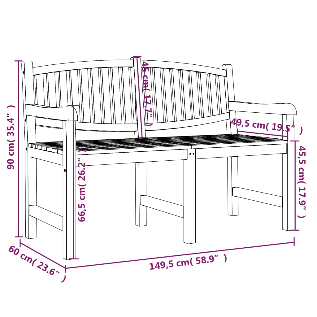 Set da Pranzo per Giardino 4 pz in Legno Massello di Teak | homemem39
