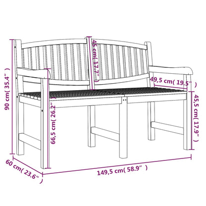 Set da Pranzo per Giardino 4 pz in Legno Massello di Teak | homemem39