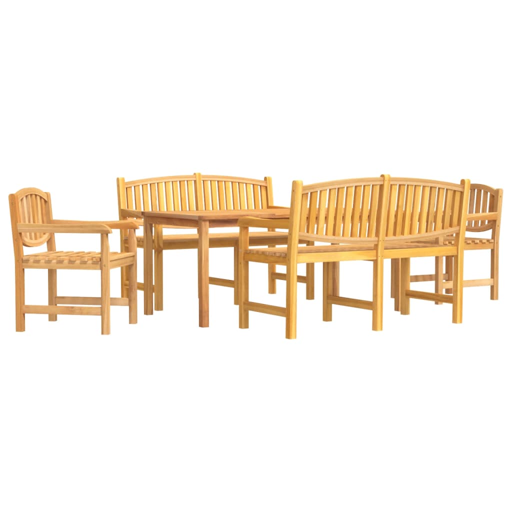 Set da Pranzo per Giardino 5 pz in Legno Massello di Teak | homemem39