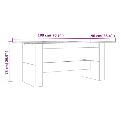 Tavolo da Pranzo Grigio Sonoma 180x90x76 cm Legno Multistrato | homemem39