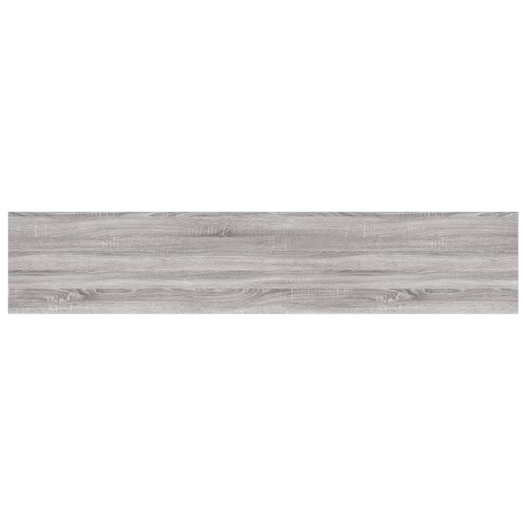 Mensole Parete 4pz Grigio Sonoma 100x20x1,5cm Legno Multistrato