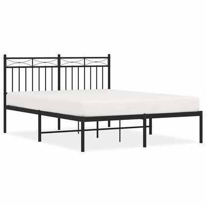 Giroletto con Testiera in Metallo Nero 135x190 cm | homemem39