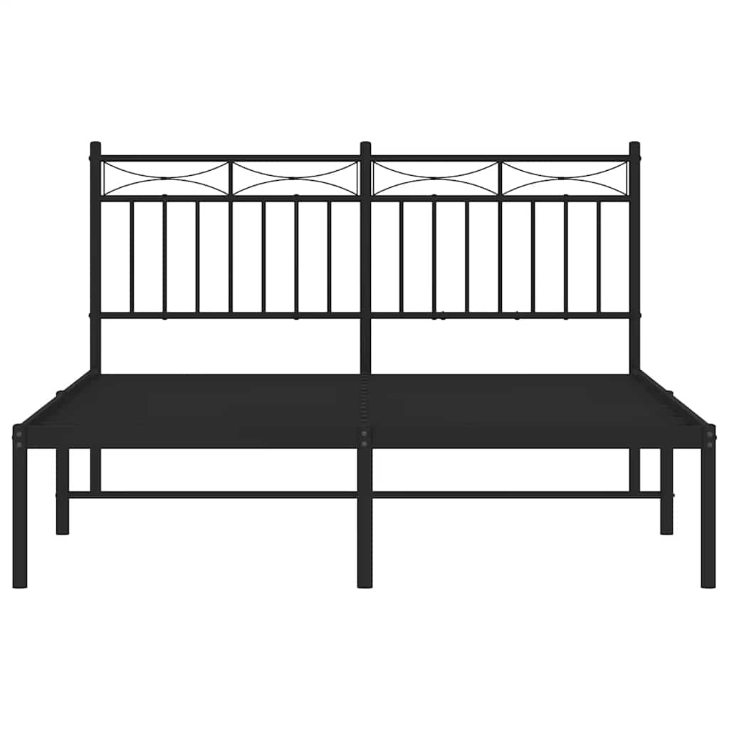 Giroletto con Testiera in Metallo Nero 135x190 cm | homemem39