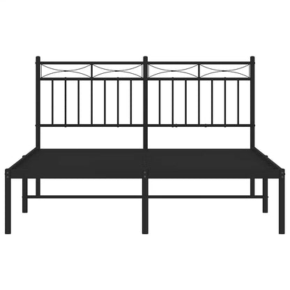 Giroletto con Testiera in Metallo Nero 135x190 cm | homemem39