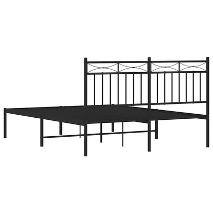 Giroletto con Testiera in Metallo Nero 135x190 cm | homemem39