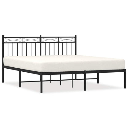 Giroletto con Testiera in Metallo Nero 150x200 cm | homemem39