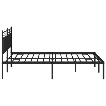 Giroletto con Testiera in Metallo Nero 150x200 cm | homemem39