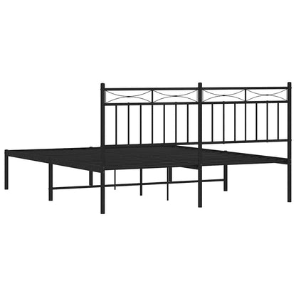 Giroletto con Testiera in Metallo Nero 150x200 cm | homemem39