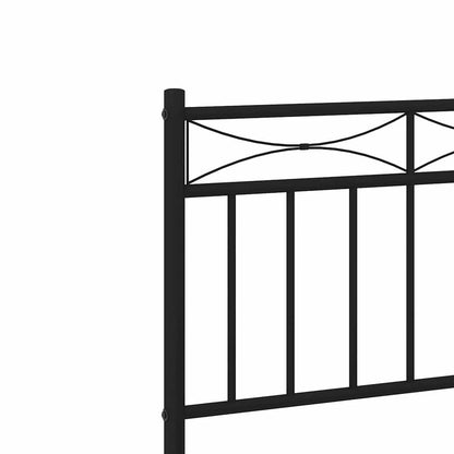Giroletto con Testiera in Metallo Nero 150x200 cm | homemem39